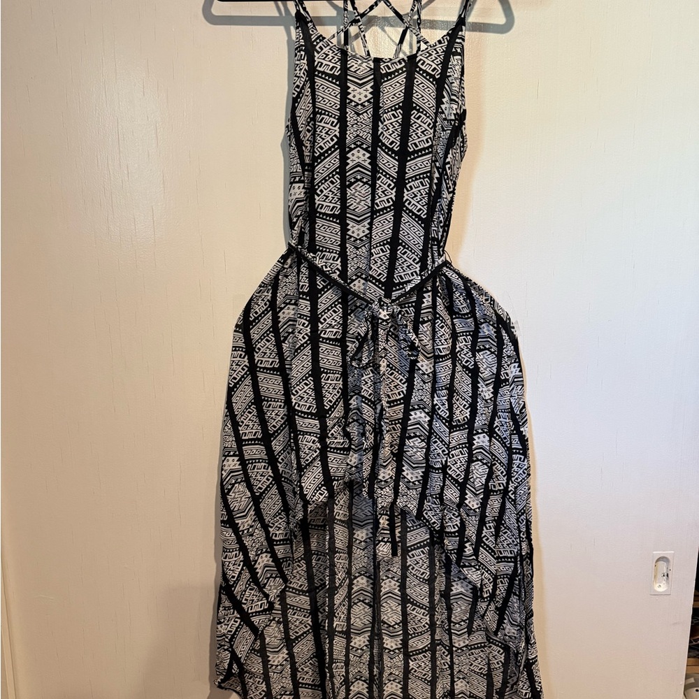 Pre Loved Hem & Thread Black and White Halter Sundress
